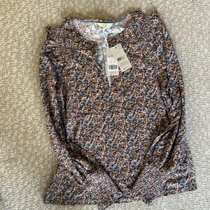 Boden knit floral top with smocking details - new with tags